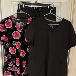 Scrubs bundle! 3 Large tops, roomy medium pants